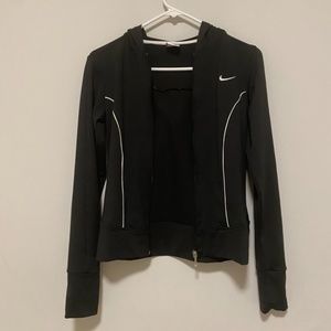 NIKE zip up black hoodie